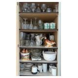 L - LOT OF GLASSWARE, CERAMIC MUGS, BOWLS (GG2)