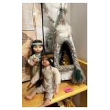 L - NATIVE AMERICAN STYLE DOLLS DISPLAY (C71)