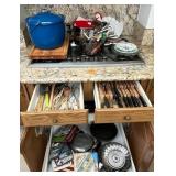 L - KITCHEN UTENSILS, KNIVES, COOKWARE (G13)