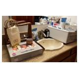 L - TOWEL RING, MAKE-UP MIRROR, WATER-PIK, MORE
