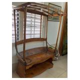 L - ANTIQUE WAGON SEAT W/ CANOPY (C191)