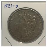 S - 1921-D MORGAN SILVER DOLLAR (Z11)