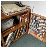 L - CASSETTES W/ RACK, BOOKS, ALBUM, PHONE (RC12)