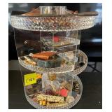 L - LUCITE MAKE UP ORGANIZER W/ CONTENTS (C160)