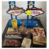 L - LAS VEGAS SIGNS, TINS, SHOT GLASSES, BOXES