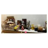L - MIXED LOT OF CANDLES, HOLDERS & MORE (C112)