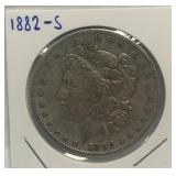 S - 1882-S MORGAN SILVER DOLLAR (Z9)
