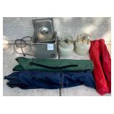 L - UNTRASONIC CLEANER, PROPANE TANKS, CHAIRS