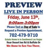 PREVIEW LIVE IN PERSON - Friday, June 13th