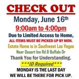 AUCTION PICK UP DAY & HOURS