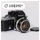 M - NIKON CAMERA, LENS, CAMERA BAG (G74)