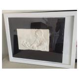 M - 3-D HAND-CAST PAPER ART FRAMED 21X26" (G53)