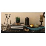 M - DISPLAY EASELS, BOOKS, CANDLE, VASE, MORE (A87