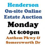 WELCOME TO OUR MON. @6pm ONLINE PUBLIC AUCTION