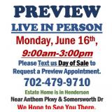 PREVIEW LIVE IN PERSON - Monday, June 16th