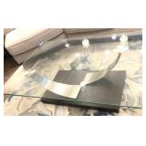 M - ELITE MODERN GLASS TOP COFFEE TABLE (A86)
