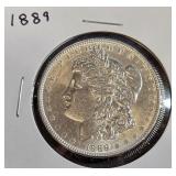 1889 - MORGAN SILVER DOLLAR (10)