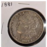 1881 - MORGAN SILVER DOLLAR (5)