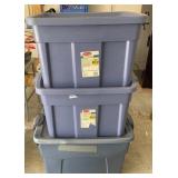 K - LOT OF 3 STORAGE BINS (G12)
