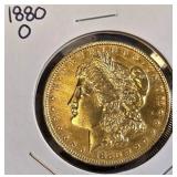 1880 O - MORGAN SILVER DOLLAR (5)