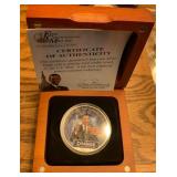 K - 2008 BARACK OBAMA SILVER EAGLE COIN (R28)