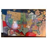 K - STATEHOOD QUARTERS MAP W/ COINS (R39)
