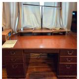 K - SAUDER DOUBLE PEDESTAL HOME OFFICE DESK