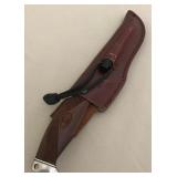 K - BROWNING KNIFE W/ LEATHER SHEATH (L46)