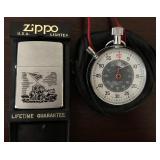 K - ZIPPO LIGHTER & WAKMANN STOPWATCH (M33)