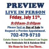 PREVIEW LIVE IN PERSON - Friday, July 11th