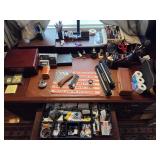 K - EVERYTHING ON THE DESK TOP & IN THE DRAWER