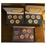 K - LOT OF 3 STATEHOOD QUARTERS SETS (R37)