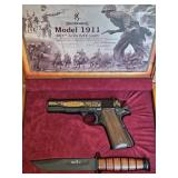 K - BROWNING MODEL 1911-22 & K-BAR KNIFE SET (A9)