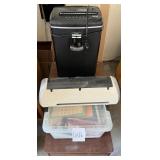 O - PAPER SHREDDER, CRICUT CUTTER, SIDE TABLE