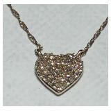14KT ROSE GOLD DIAMOND PENDANT WITH CHAIN 1.00GRS