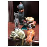 O - MIXED LOT OF CAT FIGURINES (B13)
