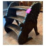 O - VINTAGE WOODEN STEP LADDER (L67)