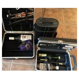 O - PORTABLE BARS W/ CASES & WINE CARRIER (A246)