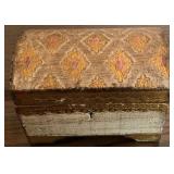 O - VINTAGE WOODEN BOX W/ KEYS, LOCKS (A218)