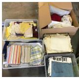 O - BINS OF TABLE LINENS, DOILIES & MORE (G8)