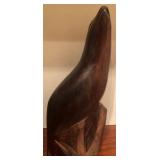 O - CARVED WOOD SEAL (A67)