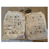 O - 2 EARRING ORGANIZERS W/ CONTENTS (W49)