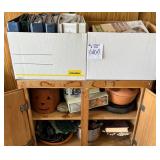O - 2-DOOR CABINET W/ CONTENTS & BOXES (G104)