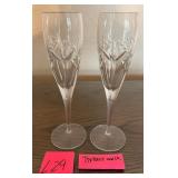 O - PAIR OF TIFFANY & CO CHAMPAGNE FLUTES (L29)