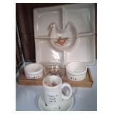 43 - NEW WMC DIVIDED DISH,  DIP/SAUCE BOWLS (N248)