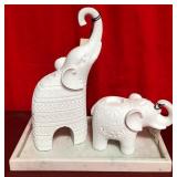 43 - NEW WMC ELEPHANT FIGURINE, CANDLE HOLDER