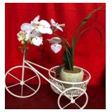 43 - NEW WMC FAUX ORCHID & PLANT STAND (A69)