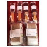 43 - NEW WMC BAMBOO SPA FOOT PADDLES & BACK STRAPS