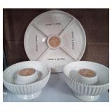 43 - NEW WMC SNACK PLATE & BOWLS (N237)
