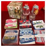 43 - NEW WMC GLASSWARE & COCKTAIL NAPKINS (B5)